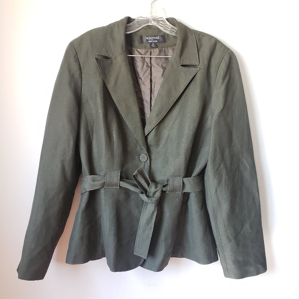 Signature by Larry Levine Belted Blazer